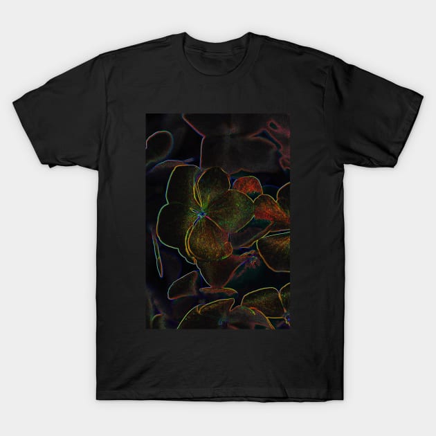 Black Panther Art - Flower Bouquet with Glowing Edges 21 T-Shirt by The Black Panther